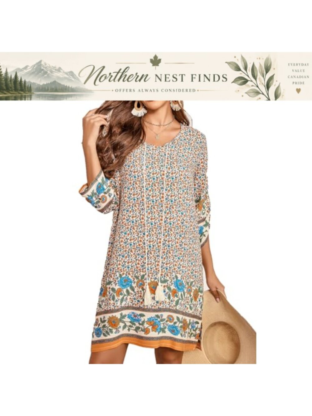 Hotouch Women's Casual Summer Sundress Sleeveless Hankerchief Hem Midi Tank